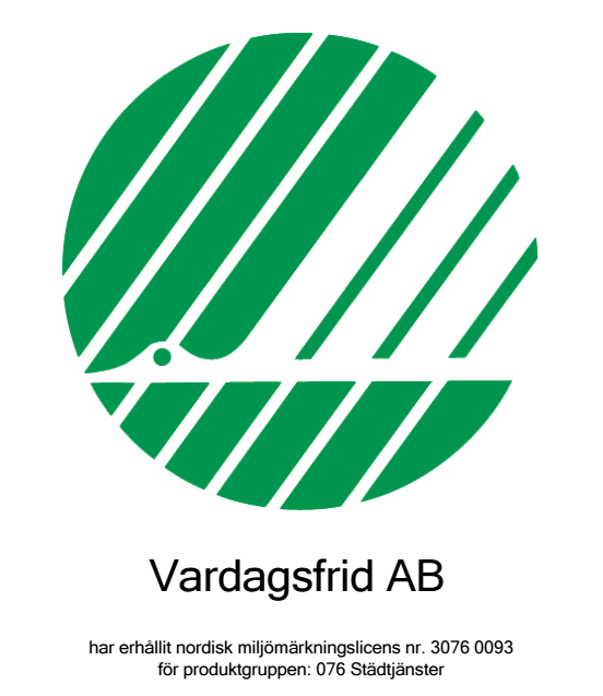 Svanenlogo vardagsfrid kontorsstädning